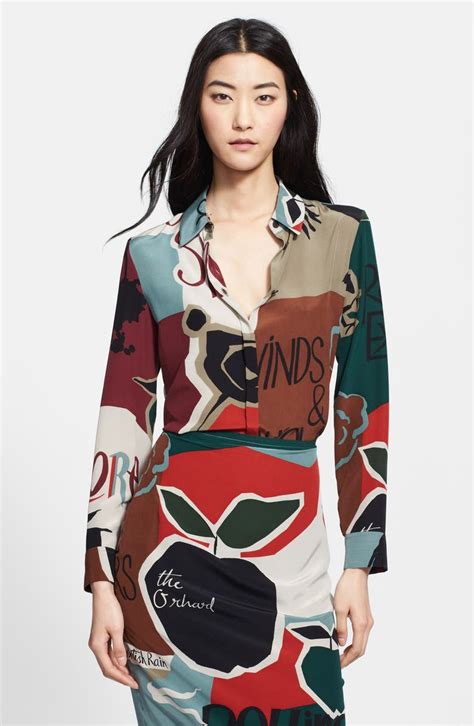 burberry prorsum women poet print blouse|BURBERRY PRORSUM Tops, Shirts & T.